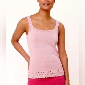 NWT LOFT Crochet Sweater Tank Size S